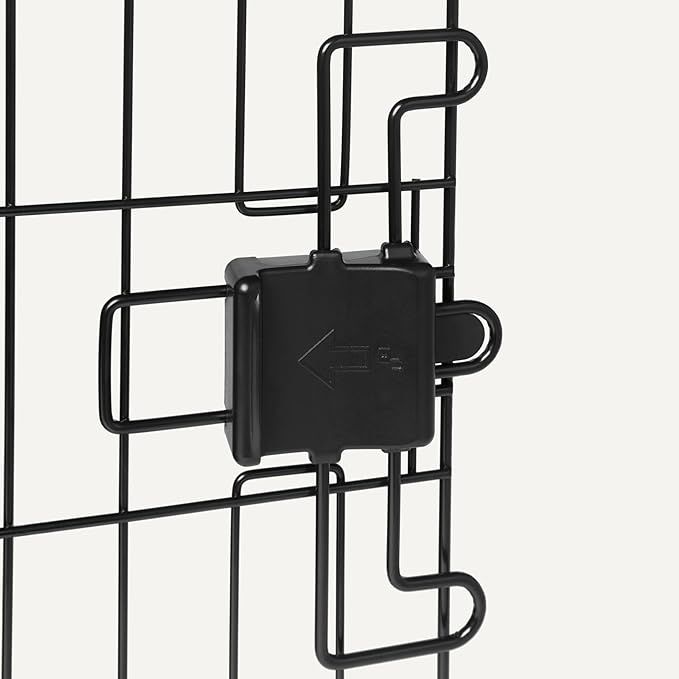 Amazon Basics Durable, Foldable Metal Wire Dog Crate with Tray, Single Door, 18 x 12.4 x 15 in, Black