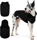 IECOii Dog Hoodie for Large Dogs, Big Dog Clothes with Hood for Extra Large Dogs Fall Sweatershirt Hoodies,Ropa para Perros Grandes Saint Bernard Great Dane Sweater, Black, 4XL (No Fleece Lined)