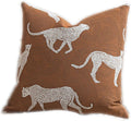 20x20'' Inches Throw Pillow Cushion Cover - Leopard Cheetah Pattern Chenille Jacquard Embroidery Luxury Modern Fashion Style Couch Sofa Pillow Cover for Living Room Bedroom
