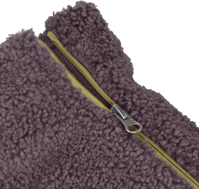 Gooby Sherpa Vest Dog Sweater - Warm Gray, X-Small - Warm Fuzzy Fleece Step in Dog Jacket Without Ring Leash for Small to Medium Dogs