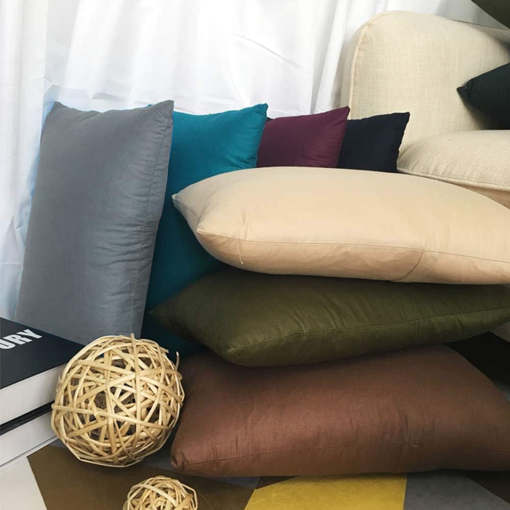 4-Pack 100% Cotton Lumbar Comfortable Solid Decorative Throw Pillow Case,Thmyo Rectangle Cushion Cover Pillowcase Sublimation Blank Pillow Covers DIY Throw Pillowcase(12x20inch/30x50cm, Dark Grey)