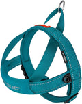 EzyDog Quick Fit Dog Harness – No Pull Harness for Training, Everyday Walking, and Easy Control - Adjustable Fit, Reflective, and Padded (X-Small, Teal)