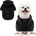 Jecikelon Winter Dog Hoodie Sweatshirts with Pockets Warm Clothes for Small Dogs Chihuahua Coat Puppy Custume Clothing (Large, Y02-Black)
