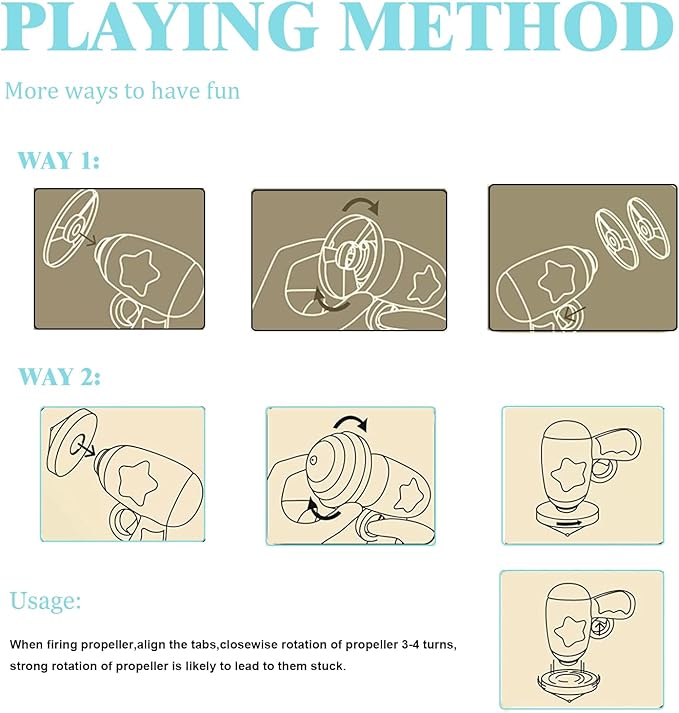 Cat Fetch Toy, Interactive Flying Cat Toy with 36 Propellers, Kitten Tracks Toy for Training Hunting Chasing(only Flying Propellers)