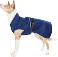 Goldpaw Rainpaw Waterproof Dog Raincoat - Durable Dog Rain Jacket for All Seasons - Easy to Wear, Adjustable, Premium Pet Outerwear - Made in The USA - Machine Washable - Navy - Size 10