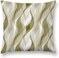Light Green Throw Pillow Covers Abstract Ombre Light Green and Grey Striped Decorations for Bedroom Living Room Farmhouse Sofa Pillows Bed Couch 20x20 Inch
