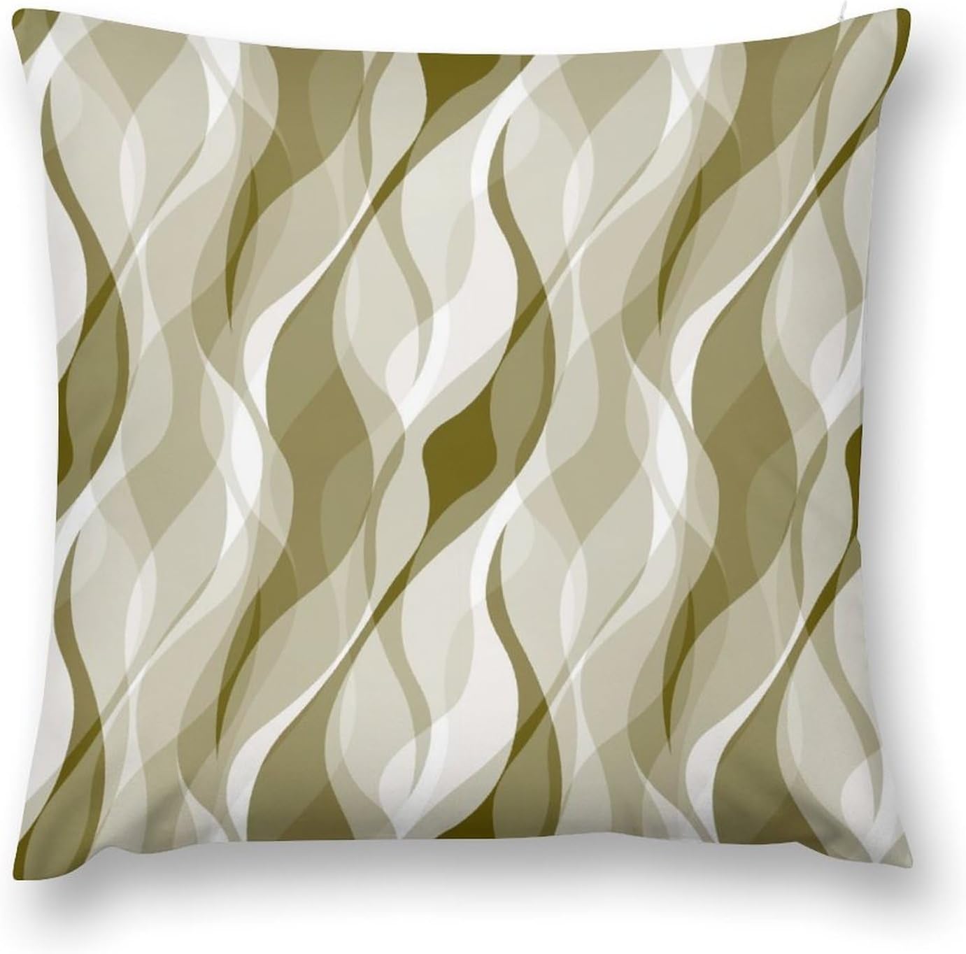 Light Green Throw Pillow Covers Abstract Ombre Light Green and Grey Striped Decorations for Bedroom Living Room Farmhouse Sofa Pillows Bed Couch 22x22 Inch