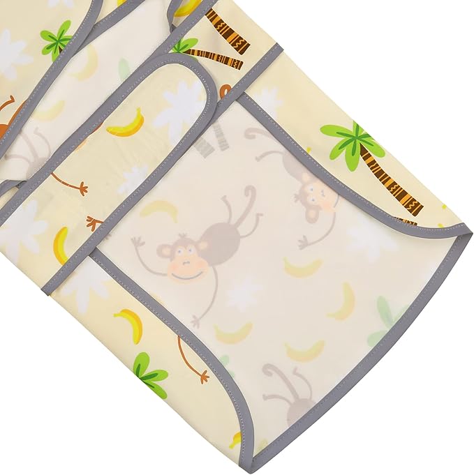 Dog Raincoat for Medium Dogs Waterproof Hooded Rain Jacket with Reflective Strips Leash Hole & Poncho Adjustable Fit (Monkey,L)