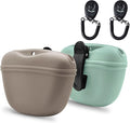 AUDWUD - Silicone Dog Treat Pouch - Clip on Portable Training Container - Convenient Magnetic Buckle Closing and Waist Clip - No BPA