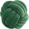 Round Throw Pillow, Soft Handmade Knot Ball Pillows, Home Decoration Pillow, Knotted Plush Toys Throw Pillow (13.5 inches, Green)