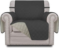 Easy-Going Chair Sofa Slipcover Reversible Sofa Cover Water Resistant Couch Cover Furniture Protector Cover with Elastic Straps for Pets Kids Children Dog Cat (Chair, Darkgray/Beige)