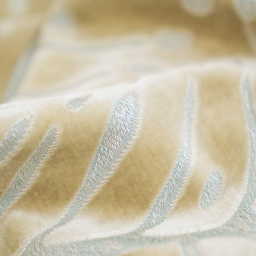 Alerfa 20 x 20 Inch Square Leaf Pillow Embroidery Cut Velvet Cushion Case Luxury Modern Lumbar Throw Pillow Cover Decorative Pillow for Couch Sofa Living Room Bedroom Car, Beige