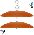 13" Hummingbird Feeder Shade Cover,Bird Feeders Dome Rain Guard,Weather Guard for Shepherd's Hook Outdoors (Terracotta), 2 Pack