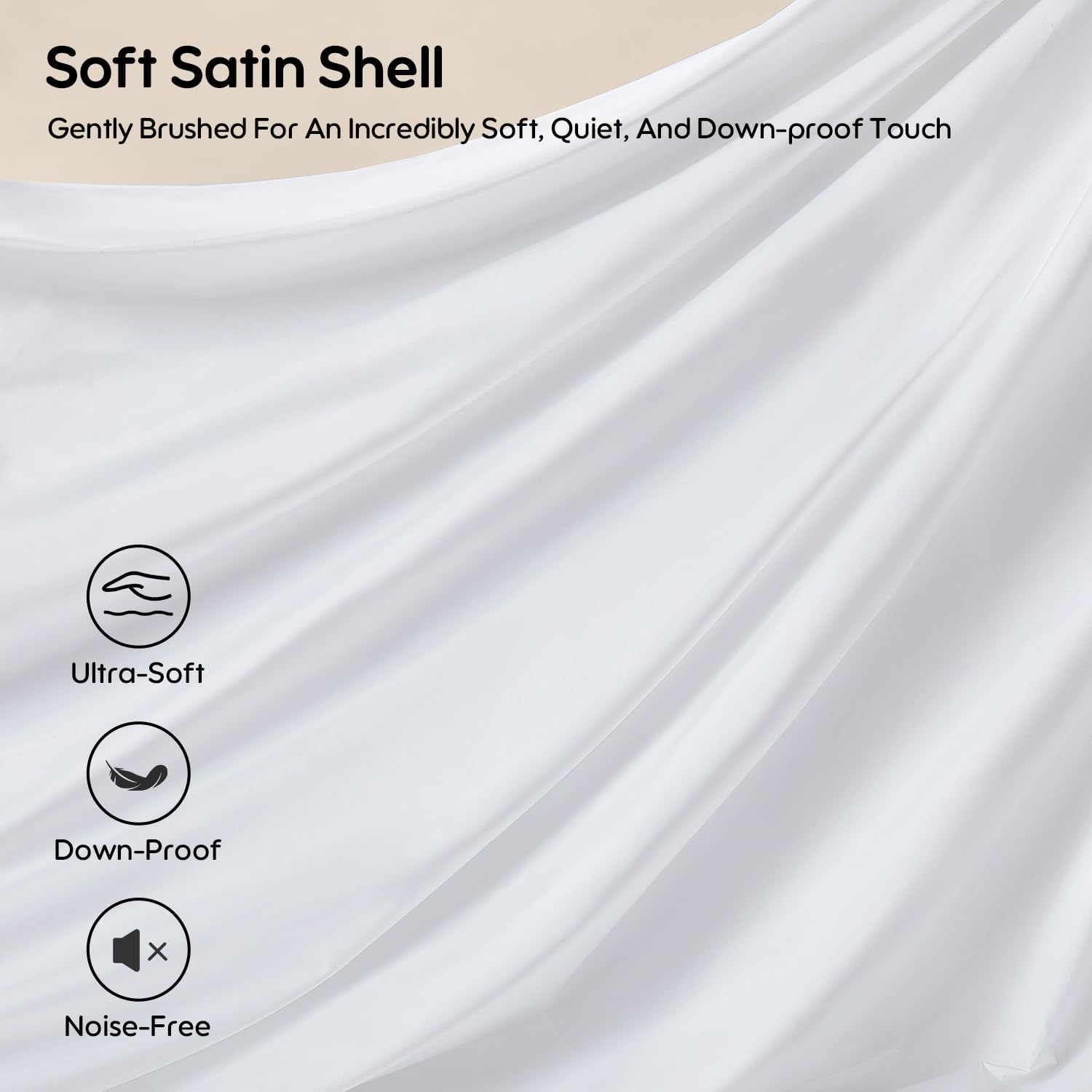 Goose Feather Down Fiber King Pillows 2 Pack, Luxury 3-Chamber Pillows with Soft & Down-Proof Cover, Fluffy Plush Hotel Collection Bed Pillows for Side, Back & Stomach Sleepers, 20"x36"