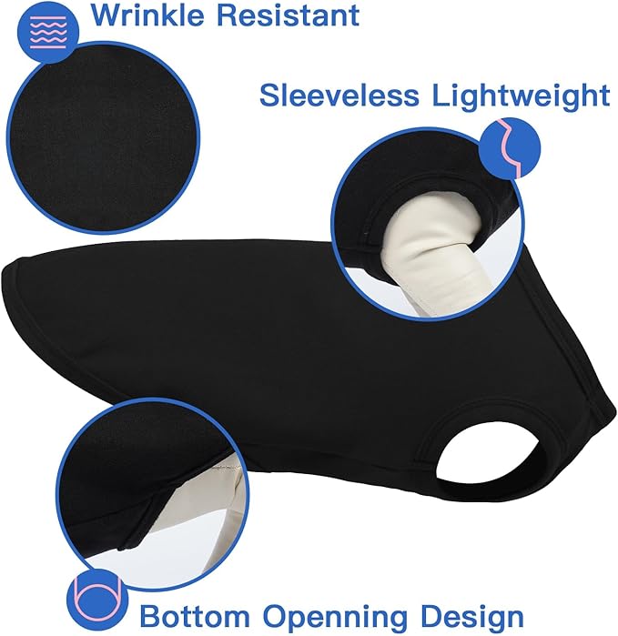 3 Pack Sweaters for Medium Dogs Girl -Green-XXL,Striped Pullover | Soft Stretchy Shirt for Sensitive Skin,Sleeveless Lightweight for Travel,Party,Walking Keep Warm