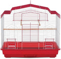 Global Greatness Bird Cage with Spacious Interior, Durable Metal Construction, Elegant Design, and Functional Features for Birds Red
