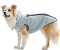 IECOii Fleece Dog Sweater for Large Dogs, Large Dog Sweater Sleeveless with Leash Hole and Reflective Strips, Fall Winter Turtleneck Hoodie Vest Lightweight & Stretchy Fit for Active Dogs, Blue, XL
