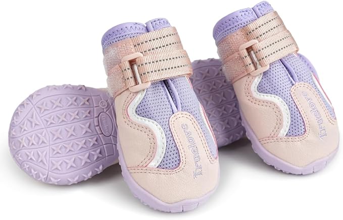 Truelove Dog Boots,Waterproof Pet Shoes with Reflective Straps for Paw Protectors Small Medium Large Dog Summer Winter Snow Outdoor Walking