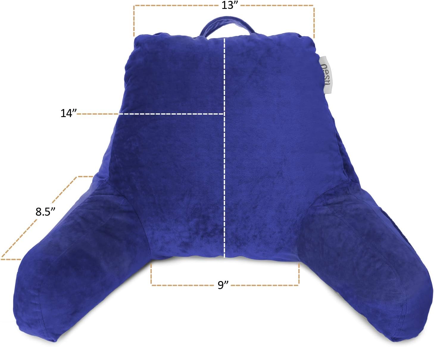 Nestl Reading Pillow for Kids & Teens with Shredded Memory Foam, Backrest Pillows for Reading, Watching, and Gaming, Use on The Couch, Bed, or Floor, Adjustable Support with Washable Cover Royal Blue