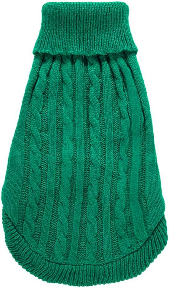 Dog Sweater for Small, Medium, Large Dogs - Warm Winter Classic Turtleneck Pet Clothes - Cute Christmas Coat for Puppies, Cats, Girls, Boys