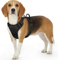 Eagloo Dog Harness Small Sized Dog, No Pull Service Vest with Reflective Strips and Control Handle, Adjustable and Comfortable for Walking, No Choke Pet Harness with 2 Metal Rings, Black, S