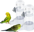 BWOGUE 2PCS Automatic Bird Water Dispenser, 4.73 Fl Oz Parakeet Water Dispenser for Cage No Mess Suspended Bird Water Feeder for Cockatiel Budgie Conure Lovebirds