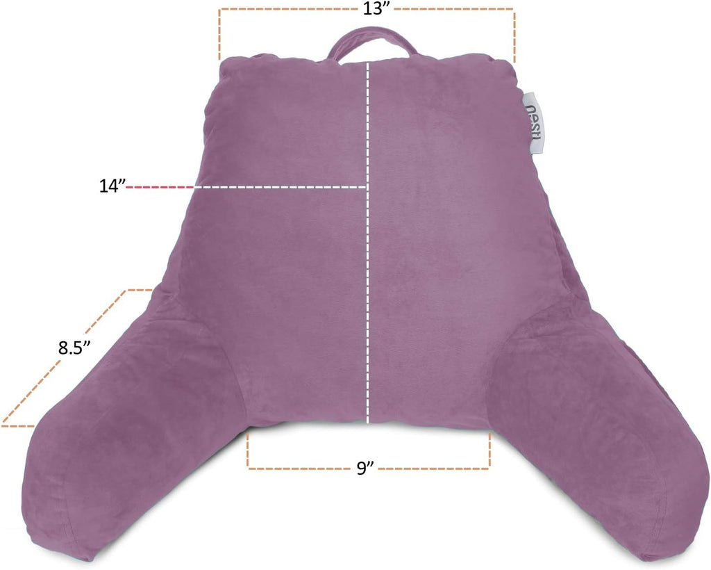 Nestl Reading Pillow for Kids & Teens with Shredded Memory Foam, Backrest Pillows for Reading, Watching, and Gaming, Use on The Couch, Bed, or Floor, Adjustable Support, Washable Cover Lavender Dream