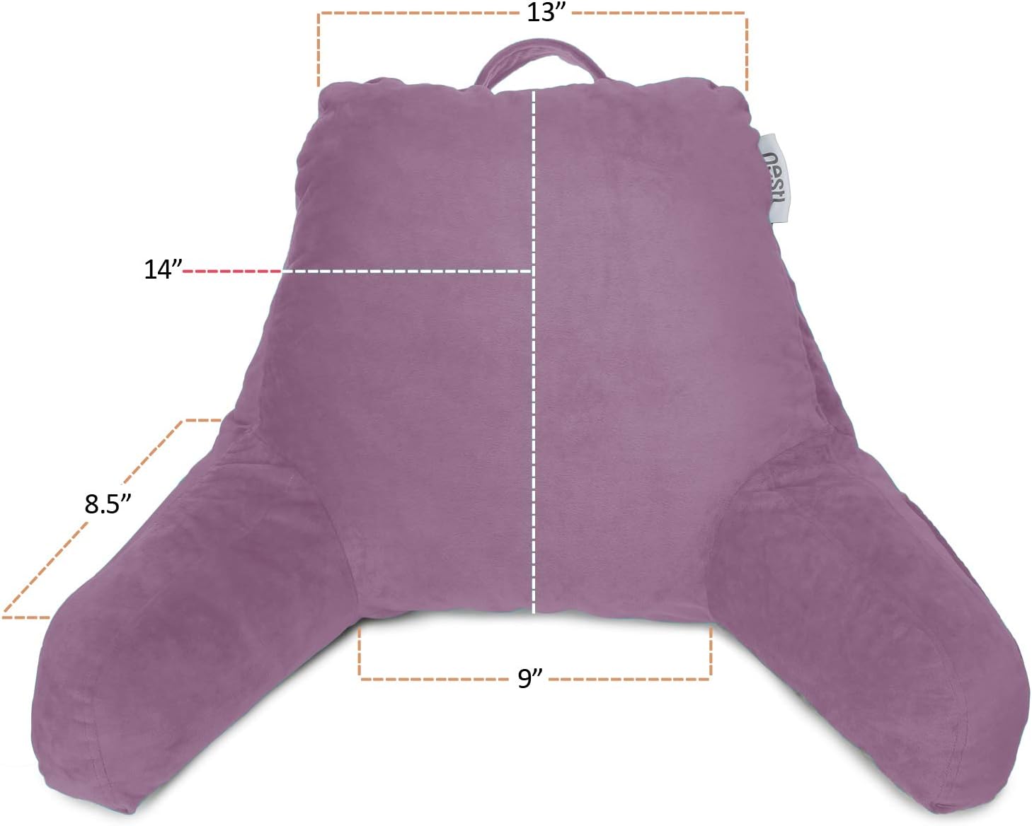 Nestl Reading Pillow for Kids & Teens with Shredded Memory Foam, Backrest Pillows for Reading, Watching, and Gaming, Use on The Couch, Bed, or Floor, Adjustable Support, Washable Cover Lavender Dream