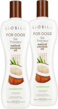 BioSilk for Dogs Silk Therapy Conditioner with Natural Coconut Oil | Coconut Oil Dog Conditioner from BioSilk for Dogs Pet Conditioner, 12 Fl Oz - 2 Pack