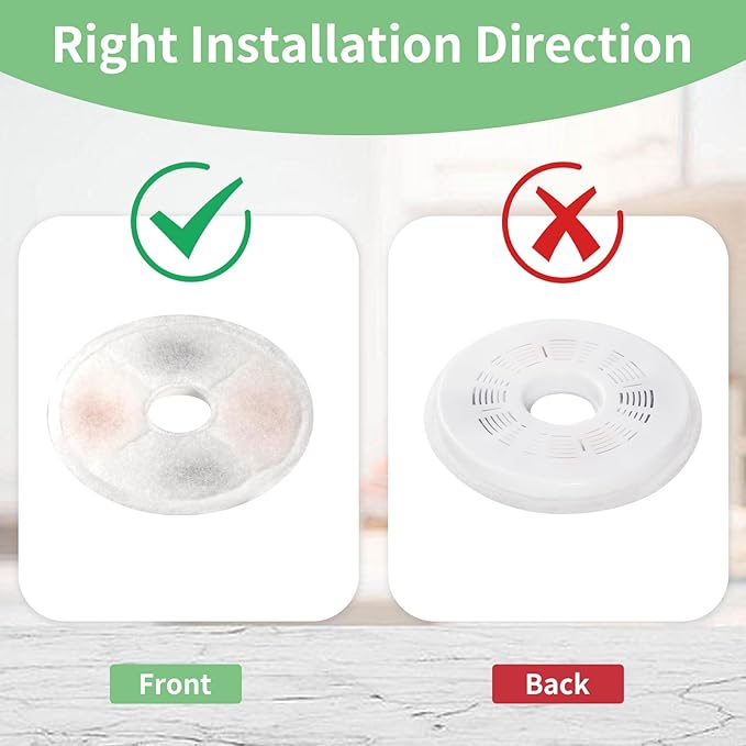 8 Pack Cat Water Fountain Replacement Filters Fit for 3L Flower Water Dispenser Automatic Pet Dog Cat Fountain Filter