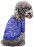 Jecikelon Dog Clothes Dogs Sweater Soft Puppies Clothing Winter Puppy Sweaters Warm Outfit for Dogs Small XXS XS Cat Apparel (Dark Blue, S)