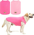 KOOLTAIL Girl Dog Clothes for Large Dogs, 2 Pack Cotton Fall/Winter Warm Dog T Shirts Coats for Outdoor, UV & Insect Protection Anti-Hair Loss & Lightweight Pet Vest Tank Tops Apparel, Pink & Rose,L