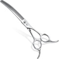 Professional Curved Thinning Scissors for Dog Grooming, 30-Degree Curvature, Japanese 440C for Trimming Dogs Cats and Other Pets face and paws (Curved Thinner)