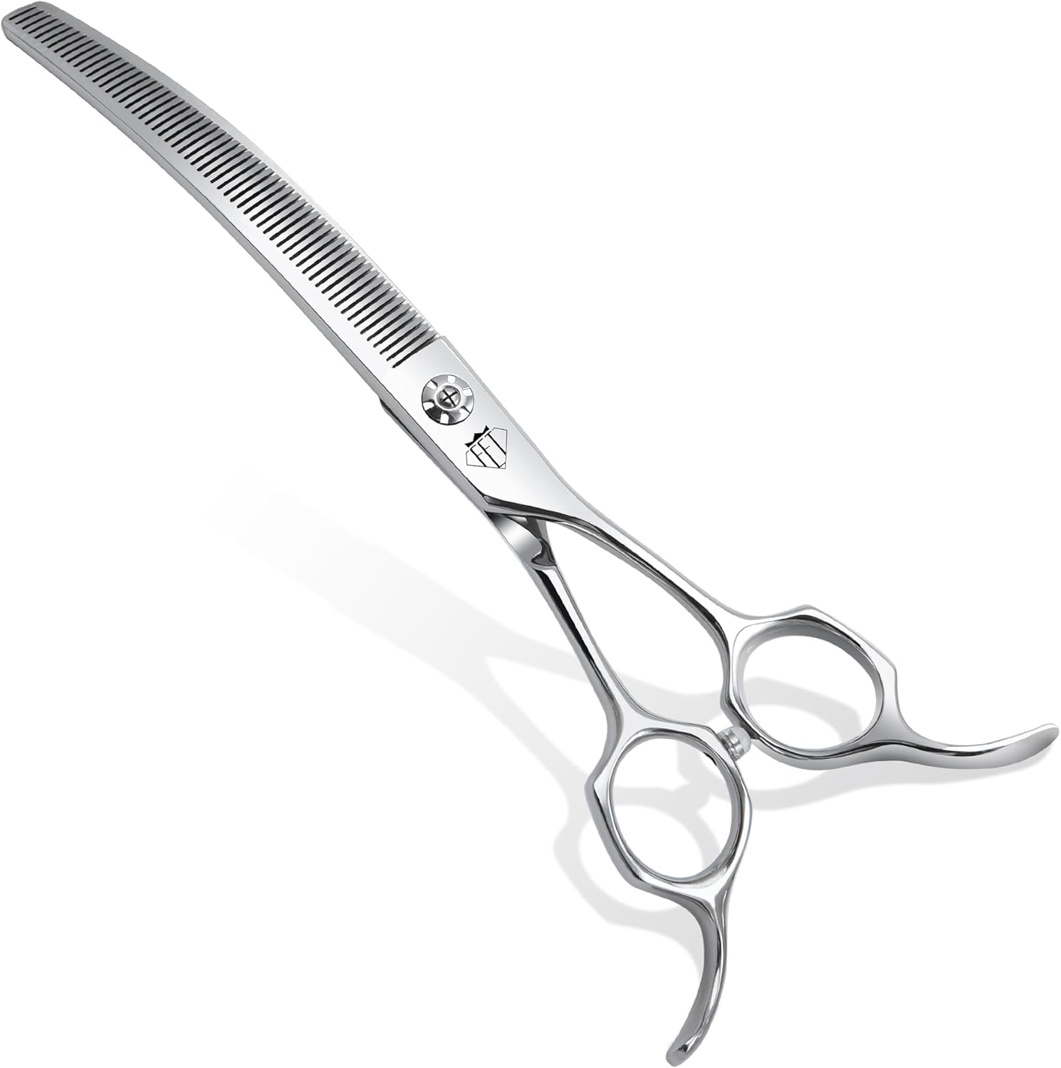 Professional Curved Thinning Scissors for Dog Grooming, 30-Degree Curvature, Japanese 440C for Trimming Dogs Cats and Other Pets face and paws (Curved Thinner)