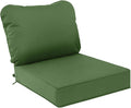 AAAAAcessories Outdoor Deep Seat Cushions, Waterproof, Fade-Resistant Patio Furniture Replacement Cushions, 24" x 24" x 5", Dark Moss Green