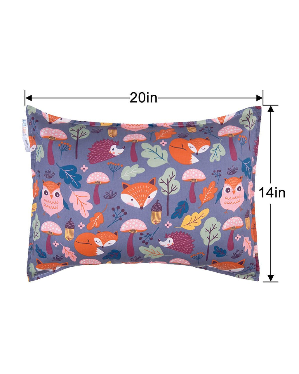 ALVABABY Toddler Pillowcases 2 Pack Cotton Kids Pillow Cover Fit 13"x 18" or 14"x20" Envelope for Girl Boy Sleepy Travel 2L-TPW24A