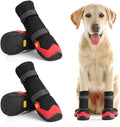 Dog Shoes for Hot Pavement Anti-Slip Dog Boots Waterproof Dog Shoes for Small to Large Dogs with Reflective Straps Pet Dog Boots for Hiking.4Pcs Soft Breathable Paw Protectors for Dogs