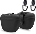 AUDWUD Silicone Dog Treat Pouch,with Dog Training Clicker,Clip on Portable Training Container,Convenient Magnetic Buckle Closing and Waist Clip