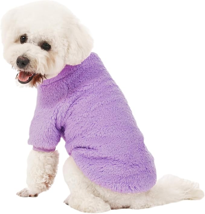 Dog Sweater, 3 Pack Dog Sweaters for Small Dogs, Dog Clothes for Small Dogs Girl Boy, Ultra Soft and Warm Puppy Sweater Dog Coat for Winter Christmas (XXS, Pink+Purple+Peach)