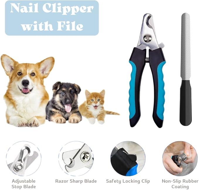 PupLuxe Puppy Starter Kit Blue 22 Piece Kit Great for Dog Training New Dog Bundle