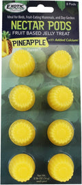 Nectar Pods (Pineapple) - Calcium-Fortified Jelly Fruit Treat - Sugar Gliders, Marmosets, Squirrels, Parrots, Cockatiels, Parakeets, Birds, Hamsters, Day Geckos, Kinkajous & Other Small Pets