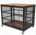 48/42/38 Dog Crate Furniture, Heavy Duty Dog Kennel Indoor for Large Dogs, Escape-Proof and Chew-Proof Wooden Dog Cage for high Anxiety Dog, Decorate House as TV Stand, End Table