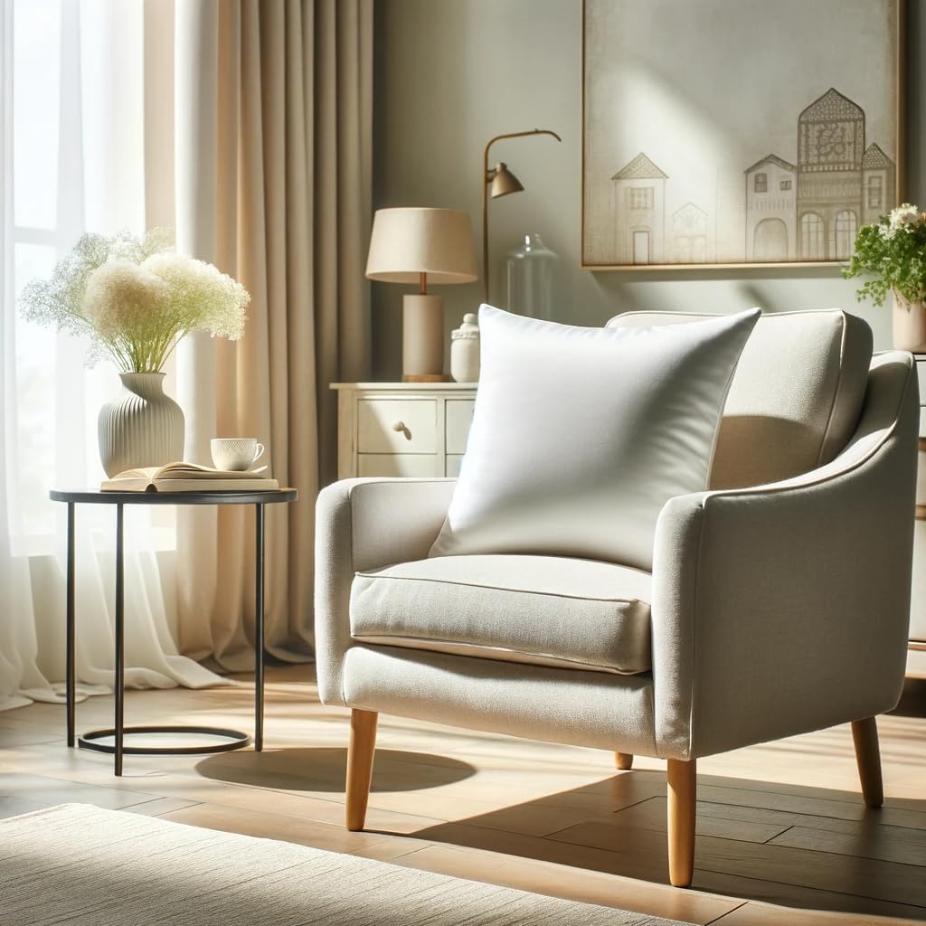 18 x 18 inches Pillow Inserts, Set of 4 Hypoallergenic Brushed Microfiber Liner Down Alternative Filled Square Cushion Throw Pillow