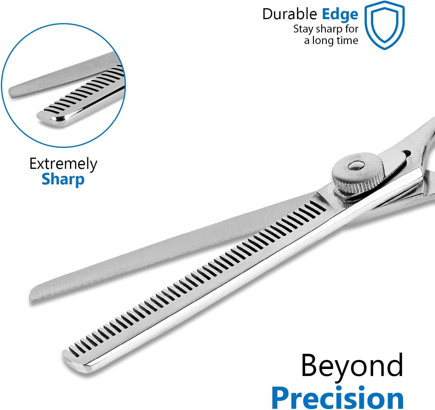 Laazar Pro Shears Thinning Pet Grooming Shear - 6.5 42 Teeth Scissors for dogs cats and pets