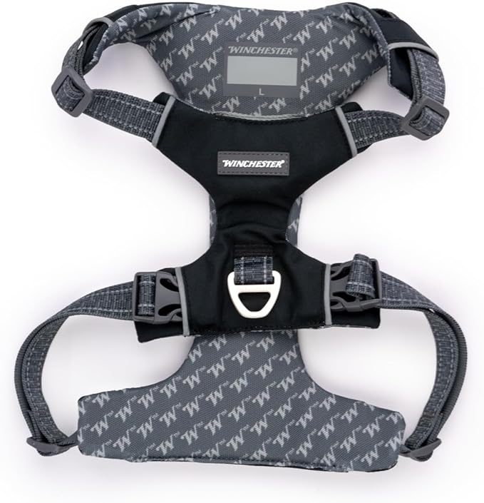 Winchester Pet No-Pull Adjustable Soft Padded Dog Vest Harness with Reflective Stitching, Stretch Limo, Medium
