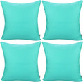 4-Pack 100% Cotton Comfortable Solid Decorative Throw Pillow Case,Thmyo Square Cushion Cover Pillowcase Sublimation Blank Pillow Covers DIY Throw Pillowcase for Sofa Bedroom(20x20 inch/ 50x50cm,Green)