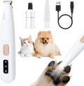 Pet Micro Precision Paw Trimmer, Upgrade Multifunctional Pet Hair Clippers Waterproof Rechargeable Pet Shaver with LED Light, Pet Paw Trimmer for Paws Eyes Ears Face Rump (1 Set)
