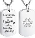 abooxiu Cremation Jewelry for Ashes Urn Necklace for Ashes Memorial Dog Ashes Necklace Cremation Necklace Pet Keepsake Necklace Pawprint Ashes Holde Necklace