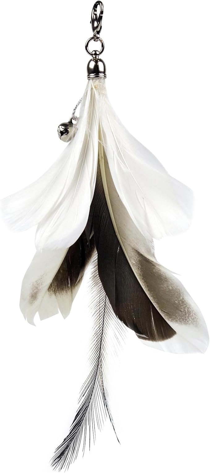 TTcat 3 Pcs Cat Feather Simulation Bird Refills Replacements for Cat Wand.