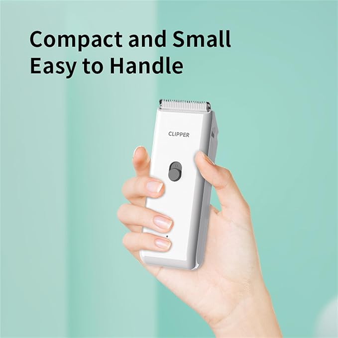Handy Dog Cat Clippers - Professional Cordless Grooming Tools - Low Noise Pet Hair Trimmer Kit, AP005, White